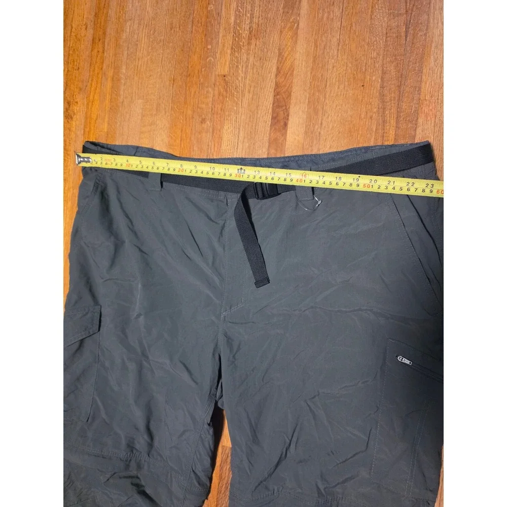 Columbia Men 48X32 Grey Convertible Zip Off Shorts Cargo Hiking Trail Pants
